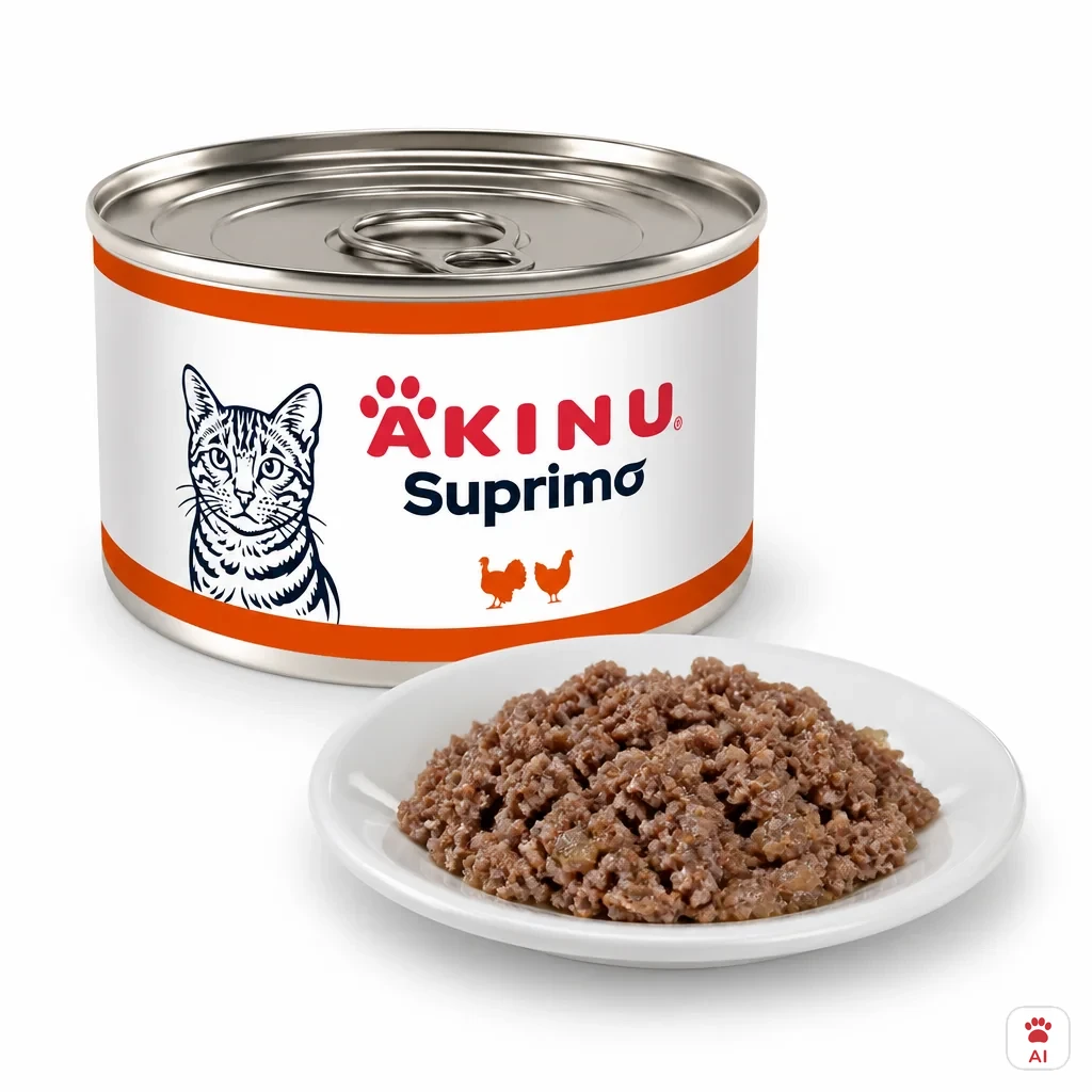 Akinu SUPRIMO Mleté s krůtím konzerva pro kočky 200 g