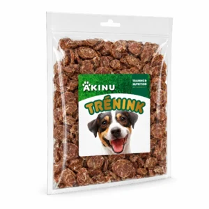 Akinu Trénink Jehněčí & treska lupínky pamlsek pro psy 400 g