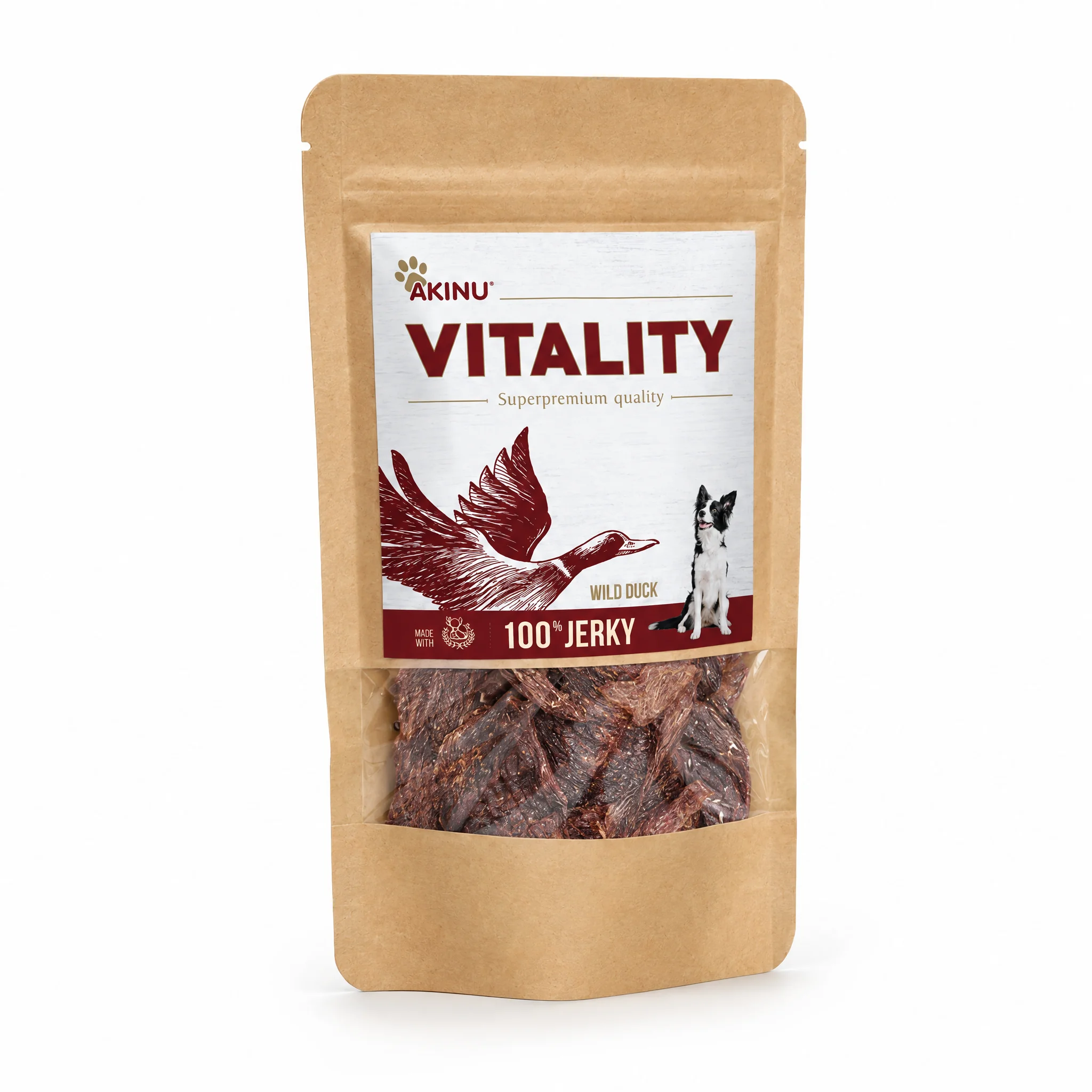 Akinu VITALITY Divoká kachna jerky pamlsek pro psy 50 g