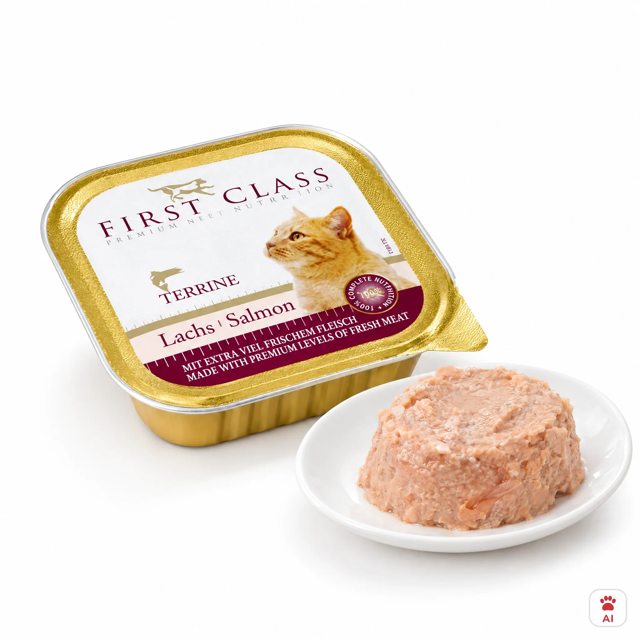 FIRST CLASS Losos paštika pro kočky 100 g