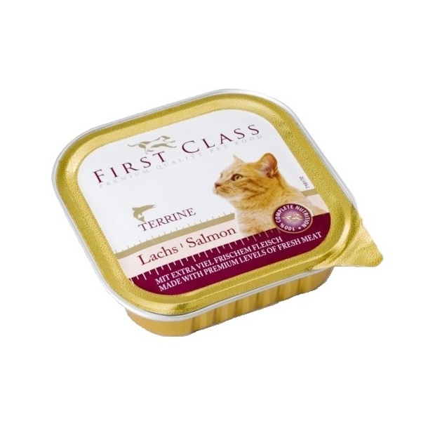 FIRST CLASS Losos paštika pro kočky 100 g