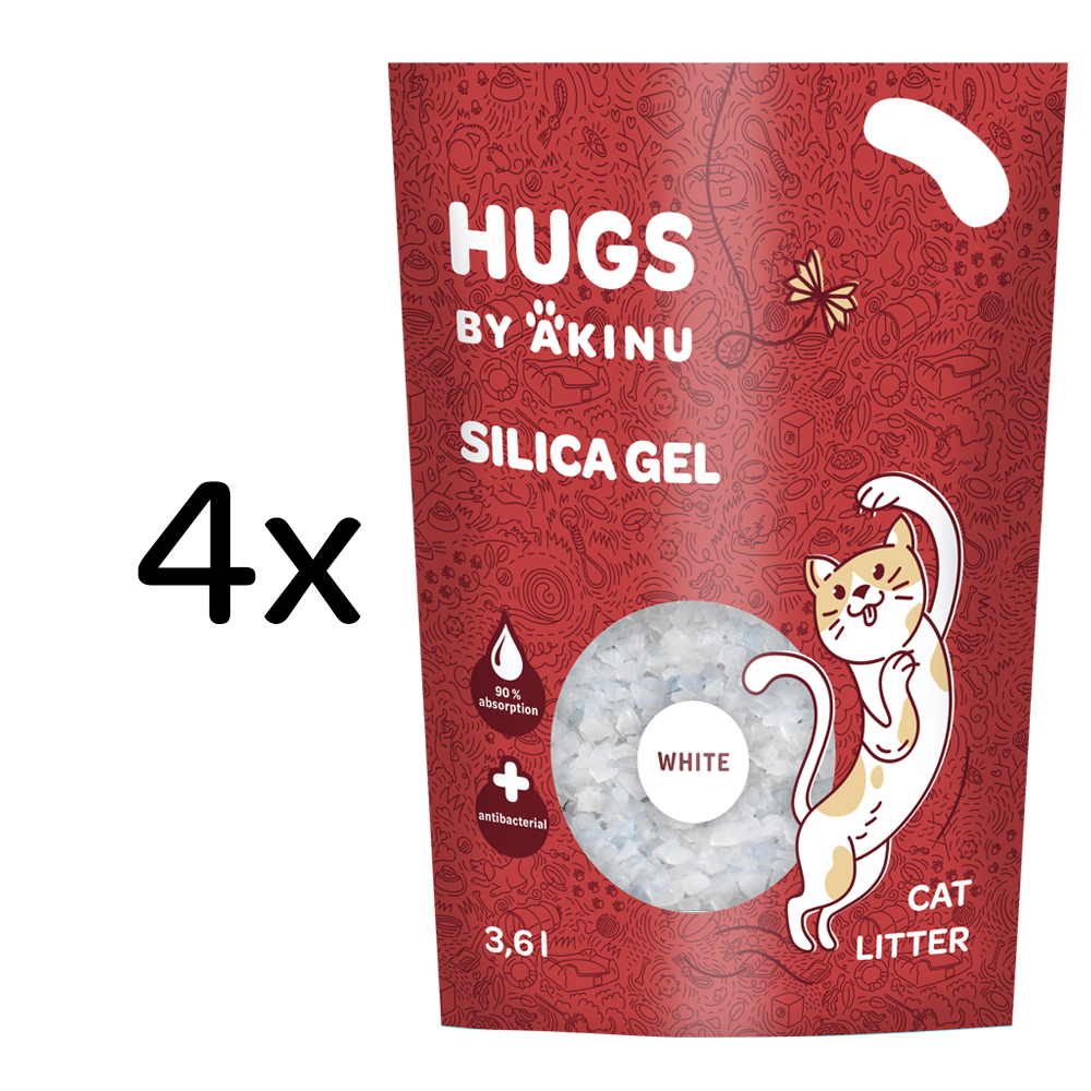 HUGS by Akinu Silika gel bílý stelivo pro kočky 3